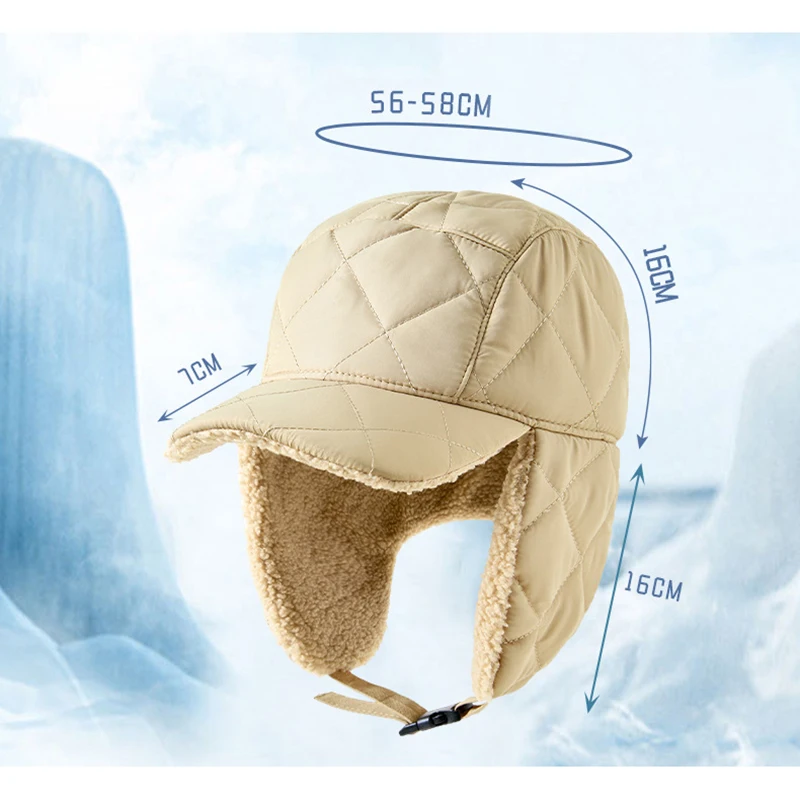 Baseabll Gorro bombardero impermeable con orejeras y forro polar - imagen 4