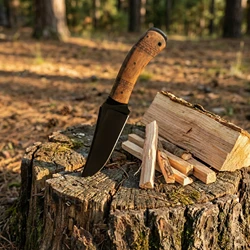 Cuchillo fijo táctico outdoor con funda de emergencia