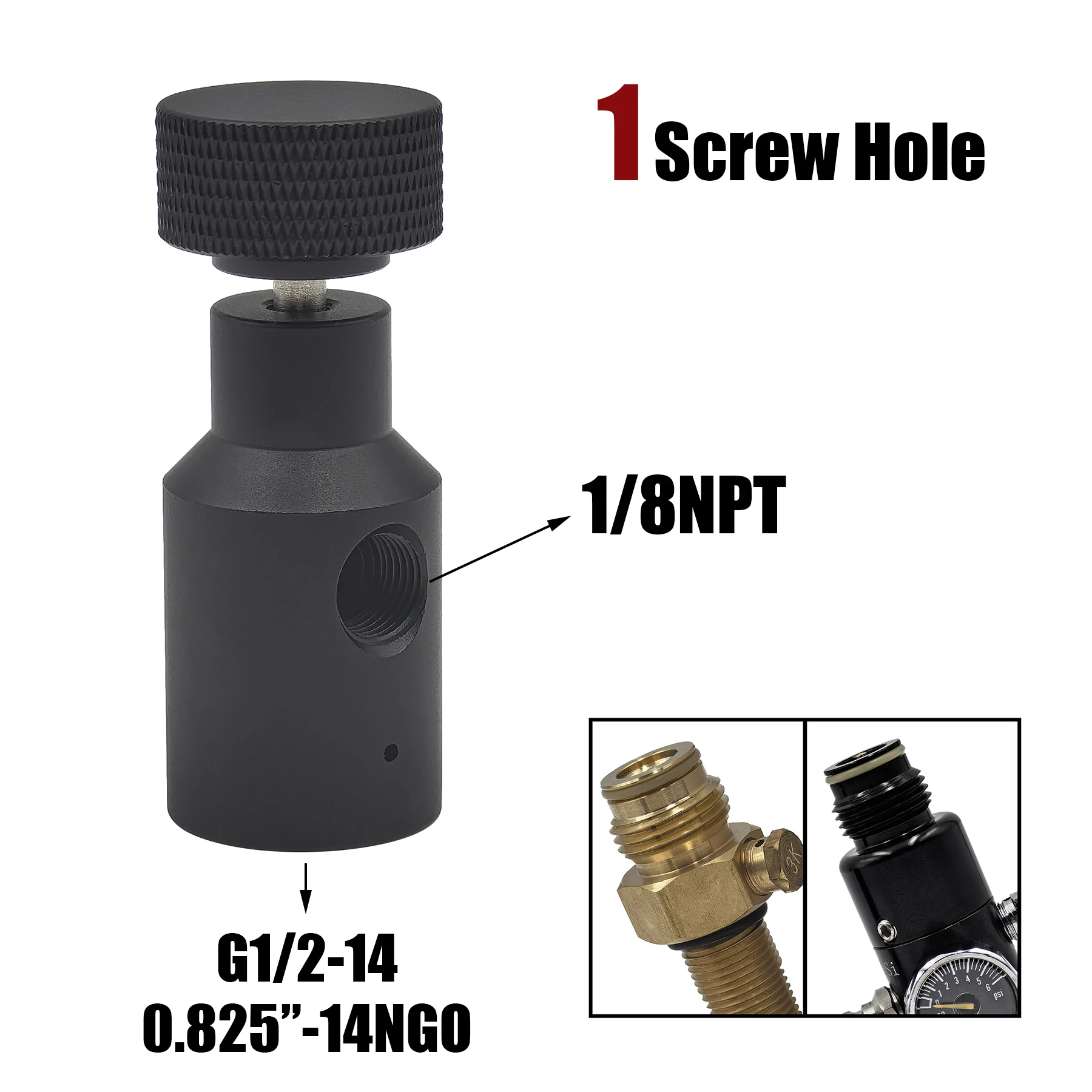 Adaptador HPA universal con válvula de carga y encendido/apagado - imagen 2