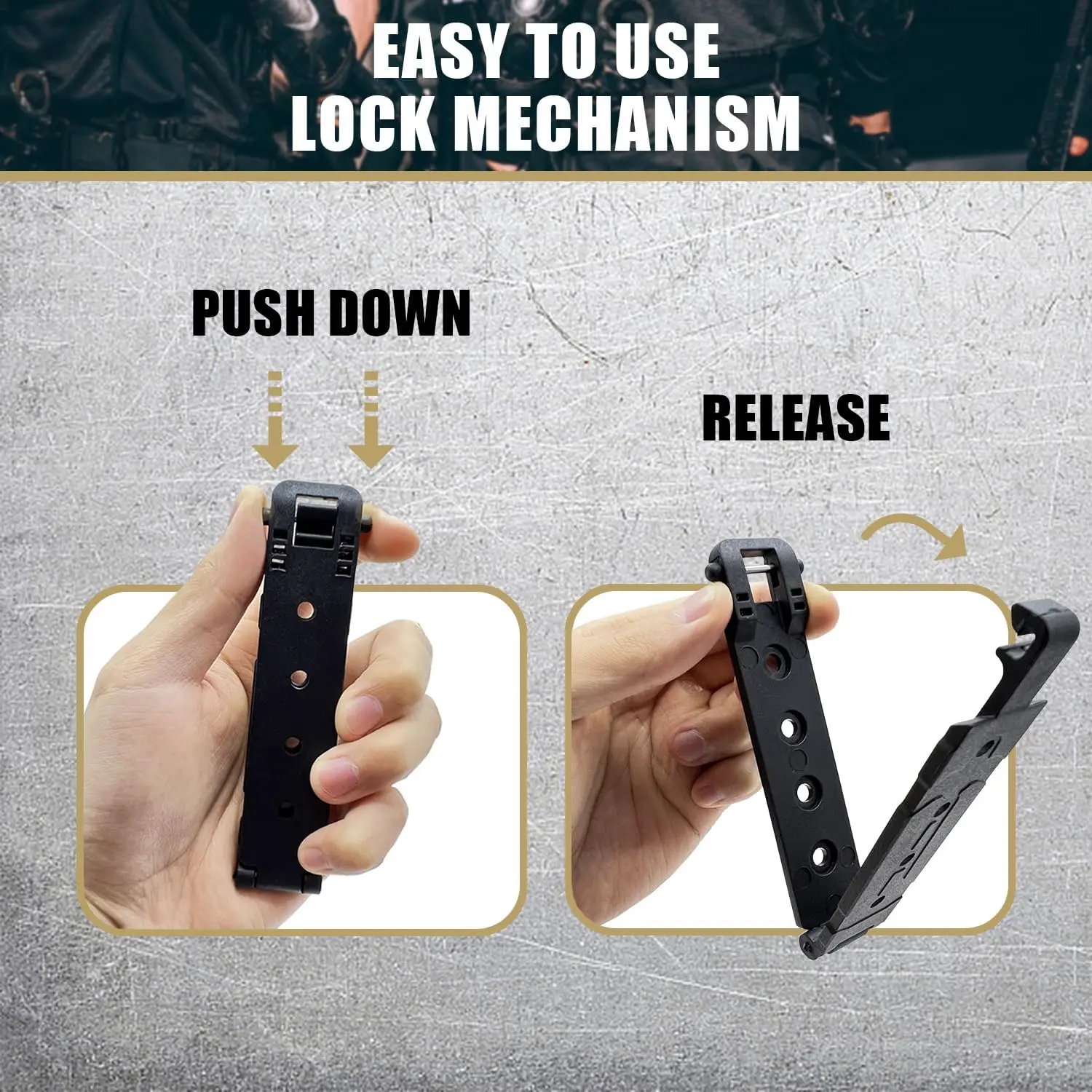 Funda táctica MOLLE K-Sheath para cuchillo con clip de cinturón - imagen 5
