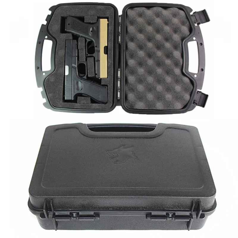 Caja fuerte rígida para pistolas – Impermeable con espuma y cerradura