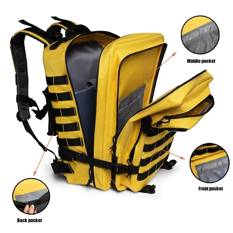 Mochila táctica militar 45L MOLLE ripstopsenderismo supervivencia exterior - imagen 5