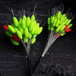 Flotador táctico negro para pesca con mosca – Accesorio de silicona