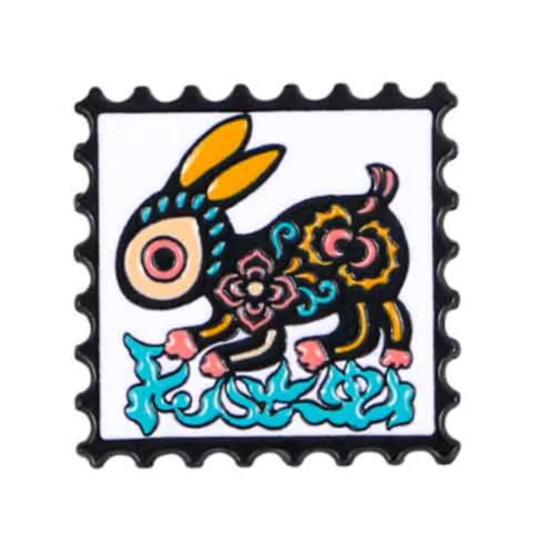 Pin esmalte Zodíaco Chino Dragón Tigre - Insignia solapa animales - imagen 3