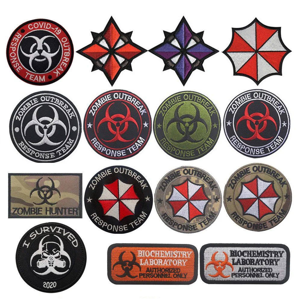Parche táctico con gancho USS bordado brazalete zombi