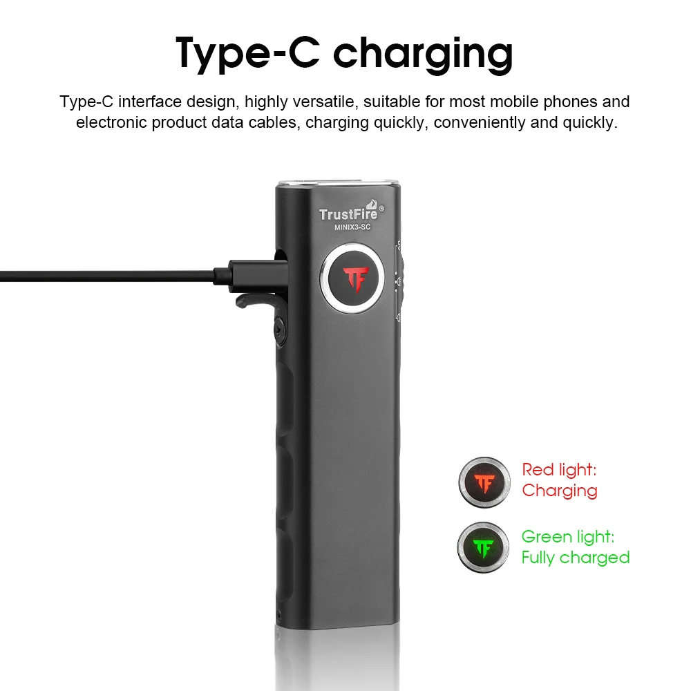 TrustFire MINIX3-SC Linterna UV EDC recargable resistente al agua - imagen 3