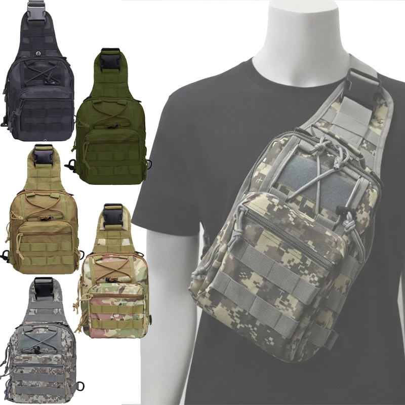 Bolsa táctica outdoor con correa de hombro para senderismo y viaje - imagen 4