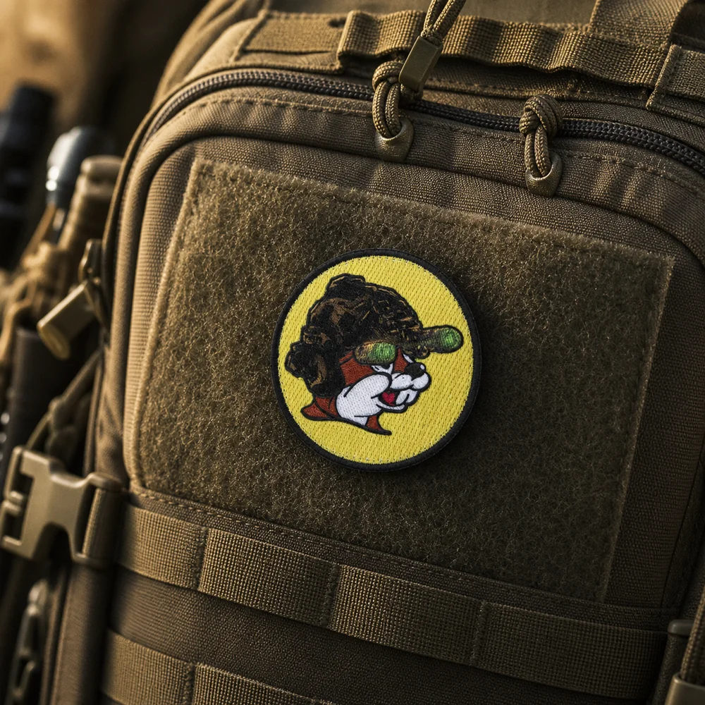 Parche bordado mapache de Texas para ropa y mochilas tácticas - imagen 5