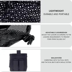 Bolsa Táctica Enrollable Cargadores Malla 500D – EDC Caza Aire Libre