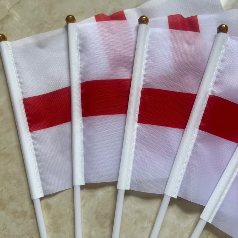 Bandera de mano Inglaterra Cruz San Jorge poliéster resistente UV - imagen 5