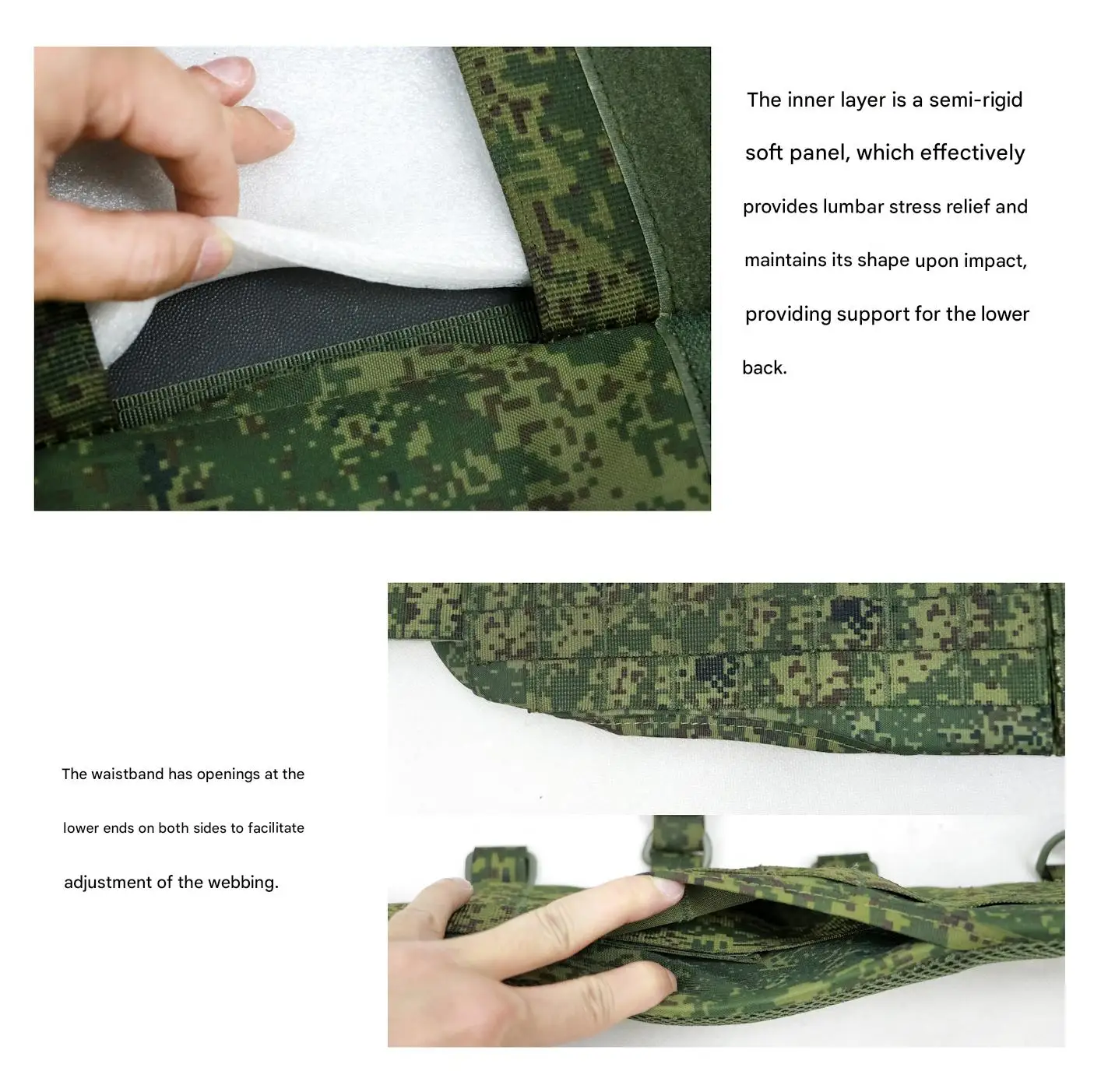 Cinturón táctico MOLLE ruso camuflado en forma de Y ajustable - imagen 4