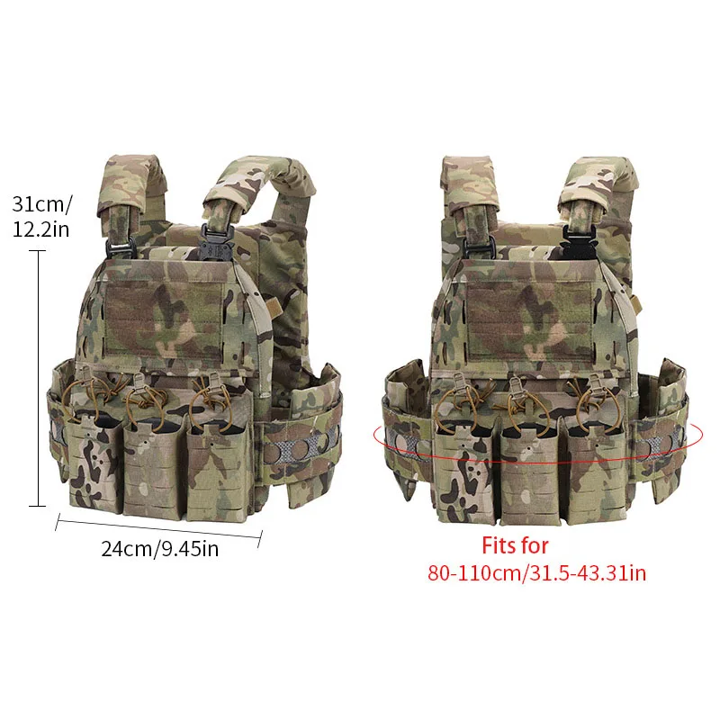 Chaleco Táctico FCPC Ferro V5 – Portaplatos MOLLE para Airsoft y Caza - imagen 4