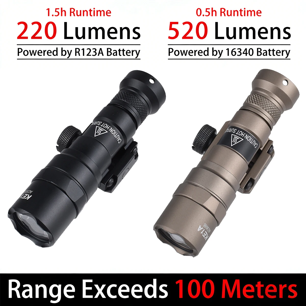 Linterna táctica Surefire CQBL-1 riel Picatinny 20mm para caza - imagen 4