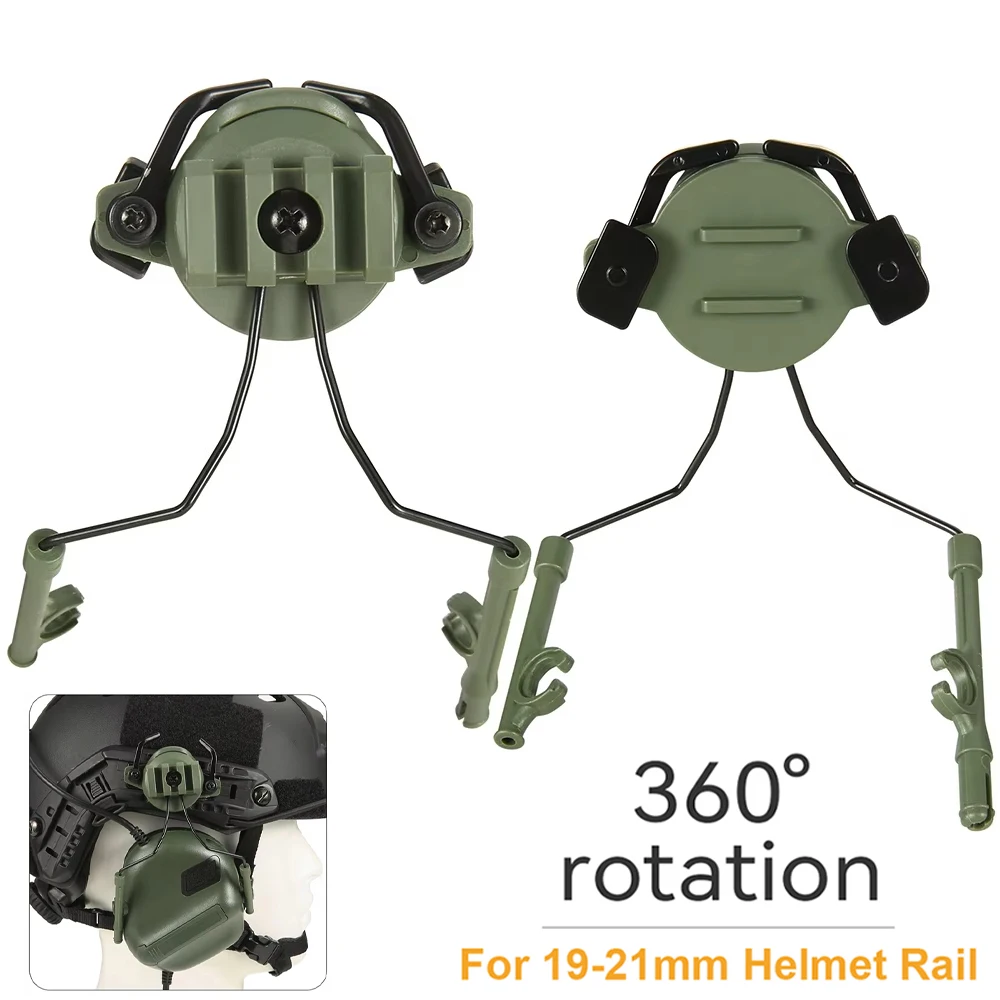 Adaptador riel ARC casco táctico: soporte auriculares con suspensión - imagen 2