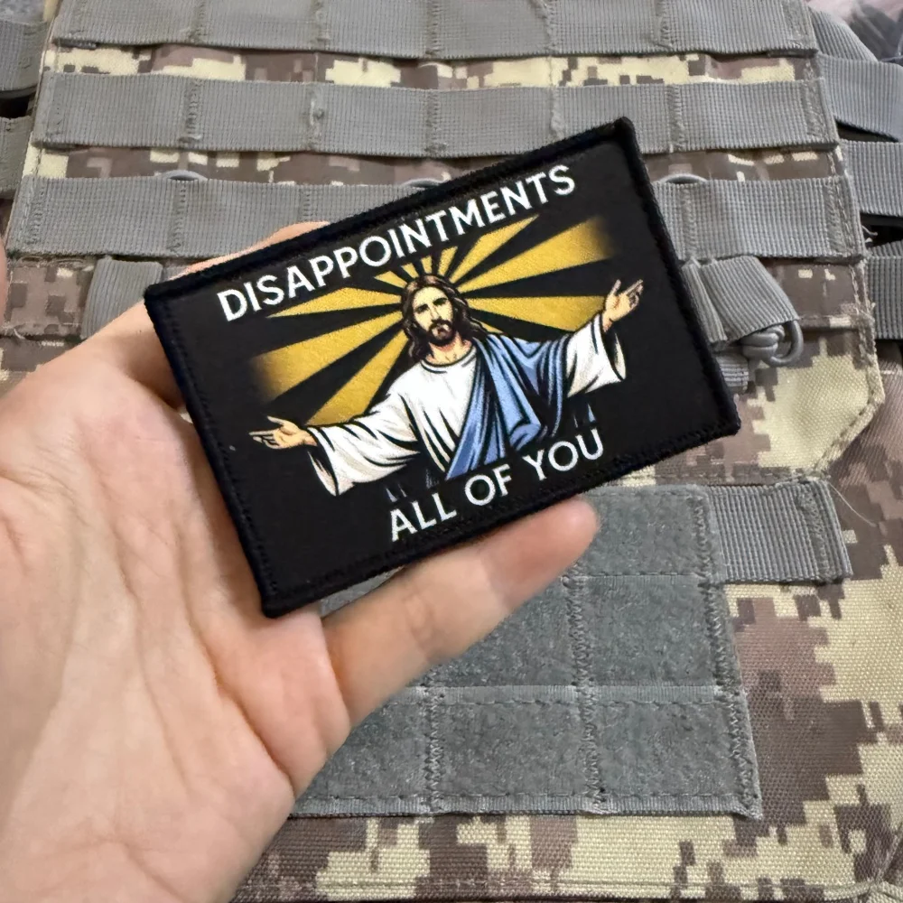 Parche táctico Jesús con gancho y bucle para mochila militar - imagen 2