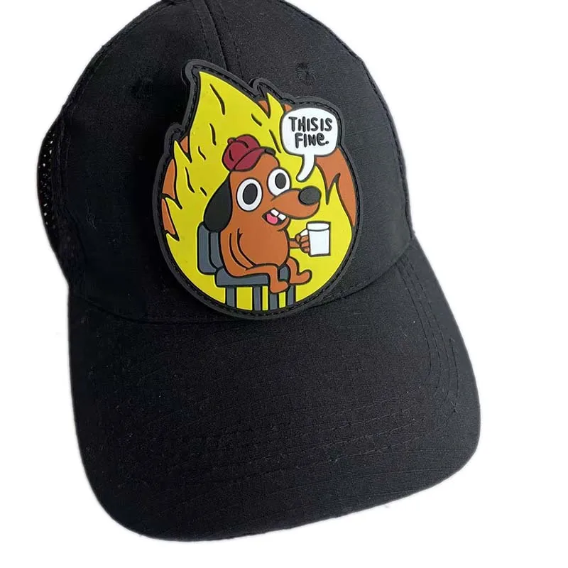 Parche táctico bordado meme perro gato con gancho-bucle PVC MOLLE - imagen 2