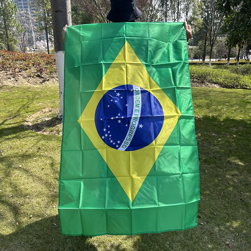 Bandera de Brasil en poliéster para decoración interior y exterior