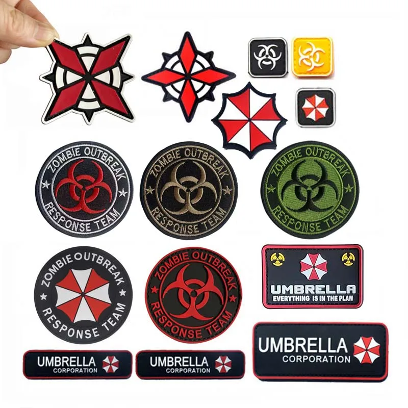 Umbrella Corporation parche bordado PVC riesgo biológico para mochila - imagen 4