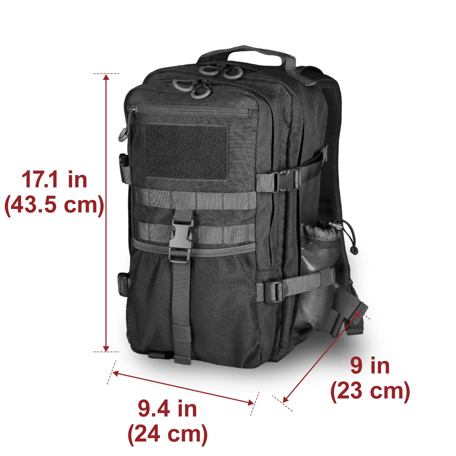 MGFLASHFORCE Mochila táctica MOLLE para airsoft, caza y senderismo - imagen 3