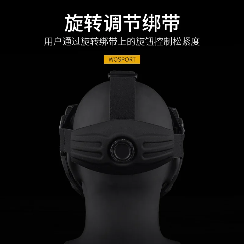 Casco táctico fibra de carbono y nailon gris con fijación magnética - imagen 2