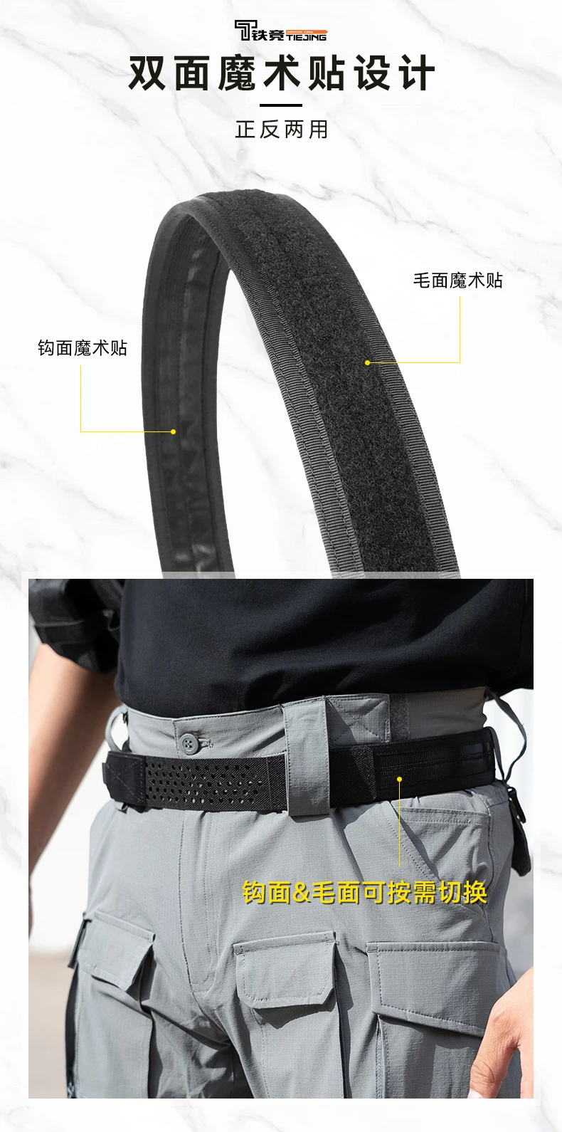 Ajuste rápido con doble cara de velcro