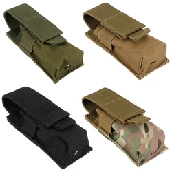 Portacargador MOLLE doble para pistola con funda linterna y cuchillo