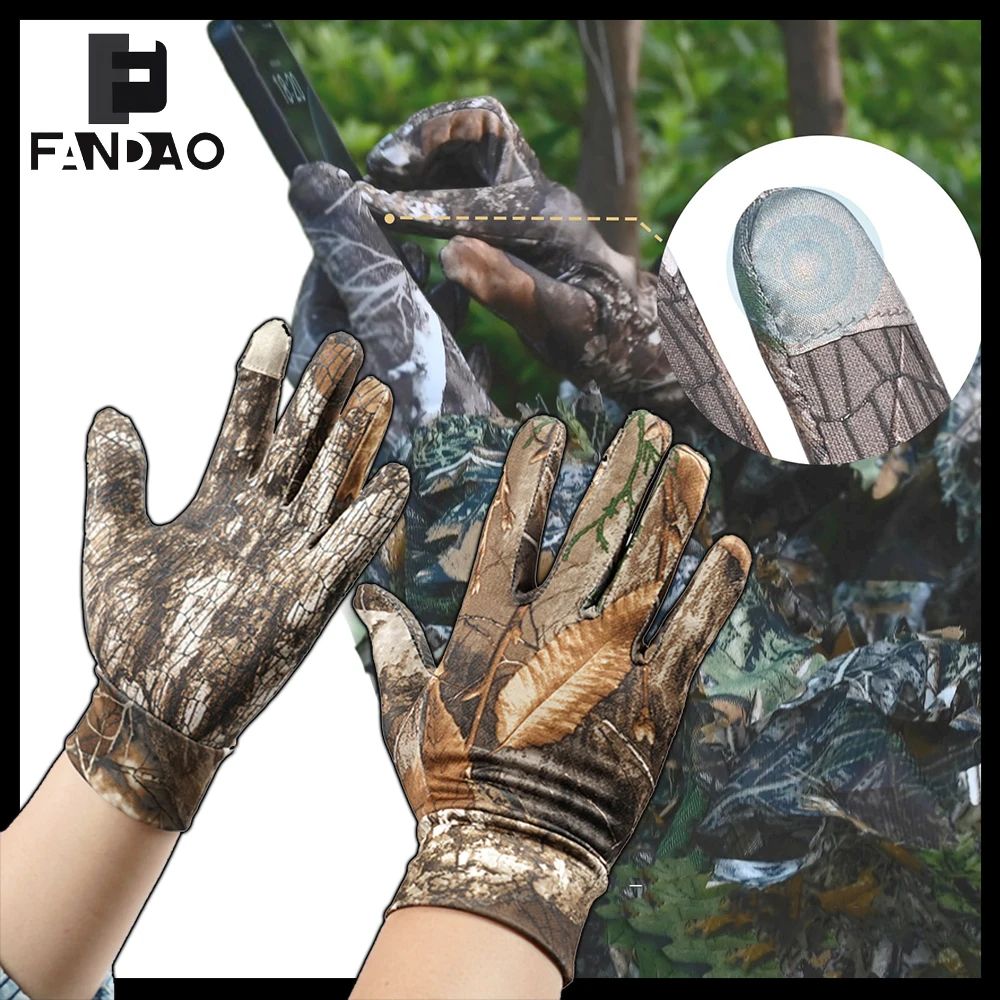 Guantes tácticos camuflaje con pantalla táctil antideslizantes