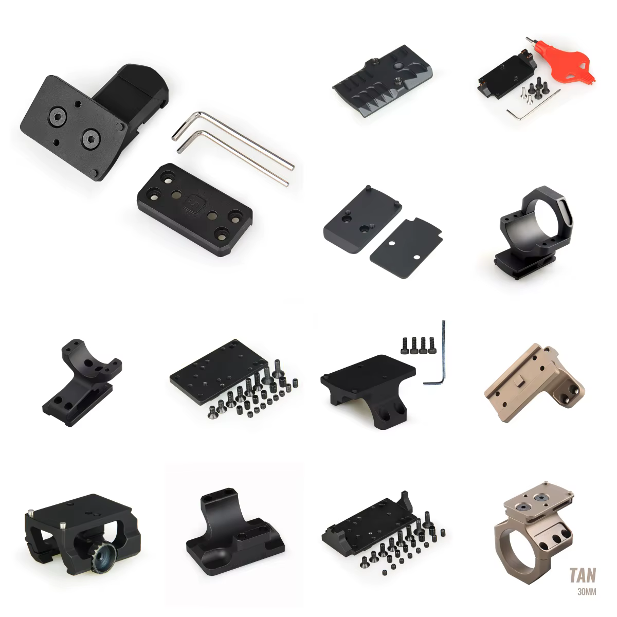 Base de montaje PPT para mira punto rojo – adaptadores RMR universal - imagen 2