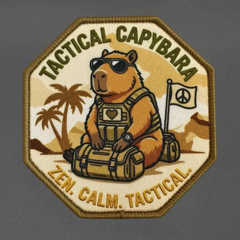 Capybara Explorer – Parche de velcro decorativo para mochilas - imagen 5