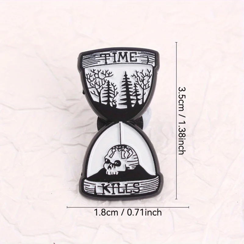 Pin esmaltado Sandflow Metaphor El tiempo mata árbol y calavera - imagen 3