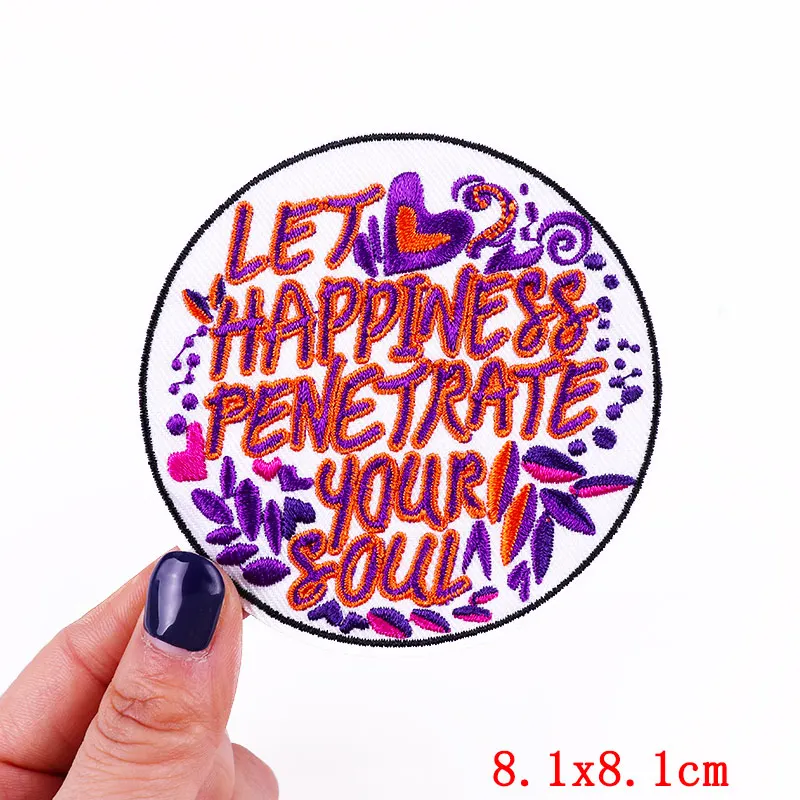 Parches termoadhesivos bordados flor y letras para ropa, DIY - imagen 5