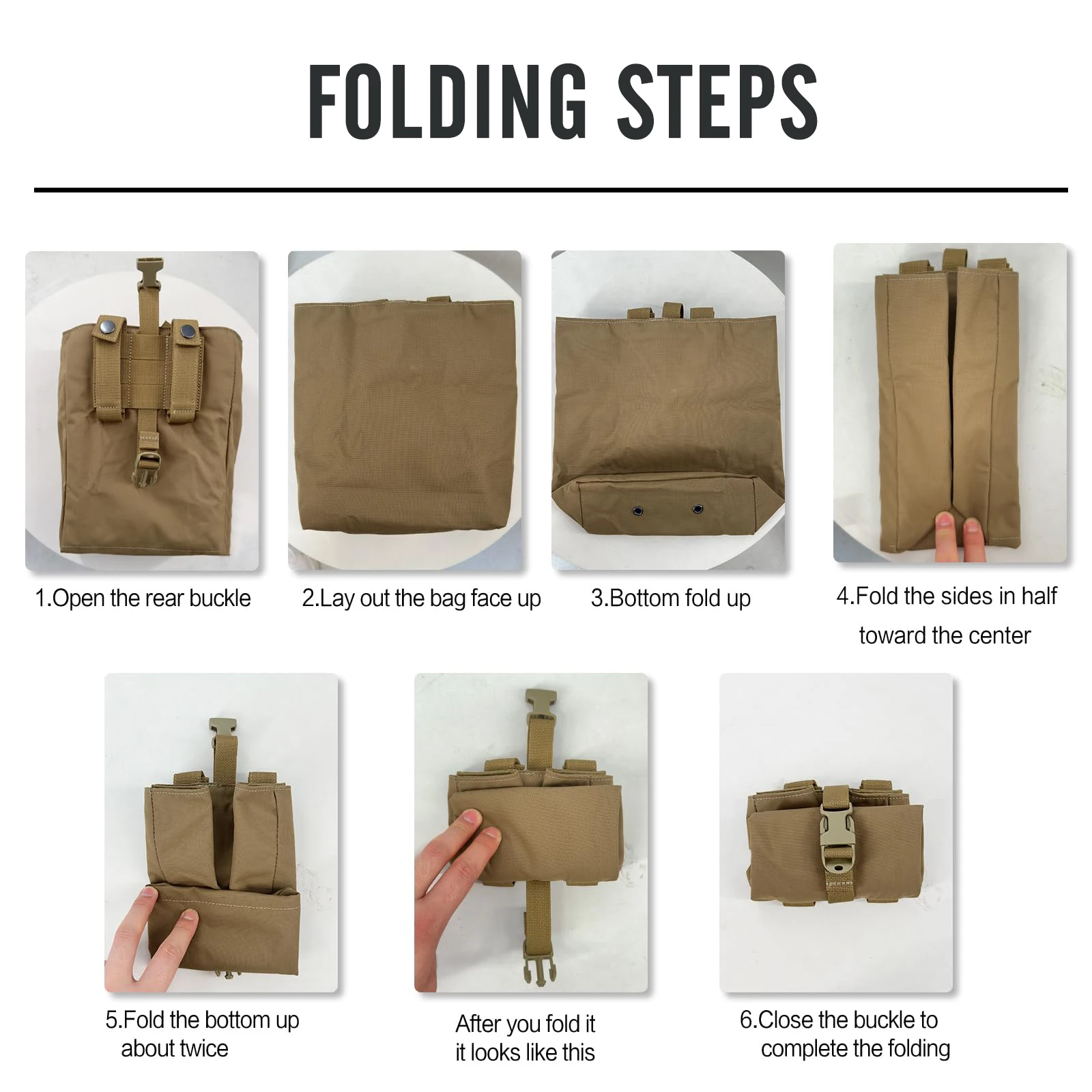 Bolsa MOLLE plegable para munición y revistas tácticas EDC - imagen 4