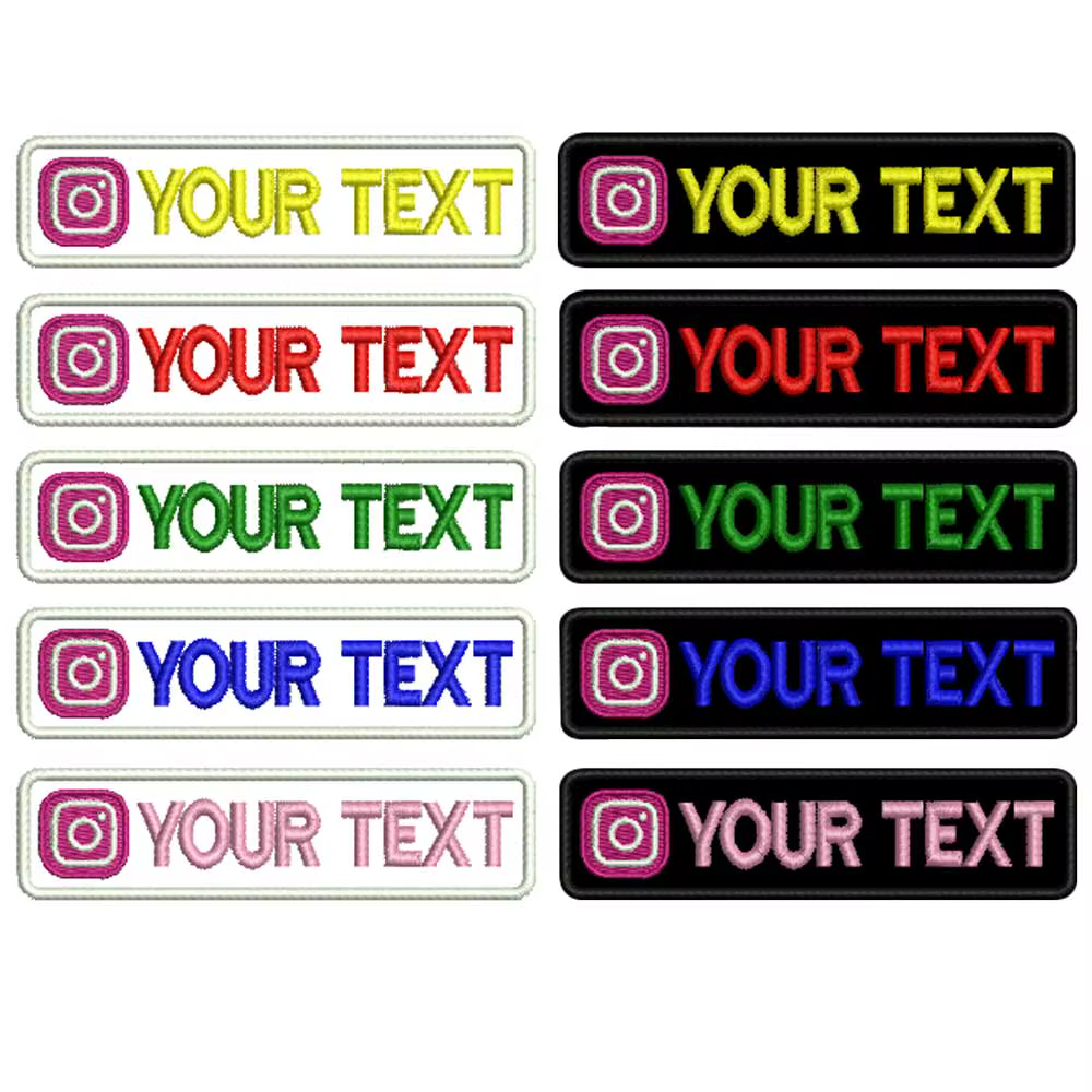 Parche bordado logo Instagram con velcro para mochila táctica - imagen 3