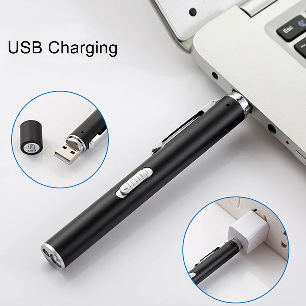 Linterna LED táctica USB recargable – Luz dual blanco/ámbar emergencias - imagen 3