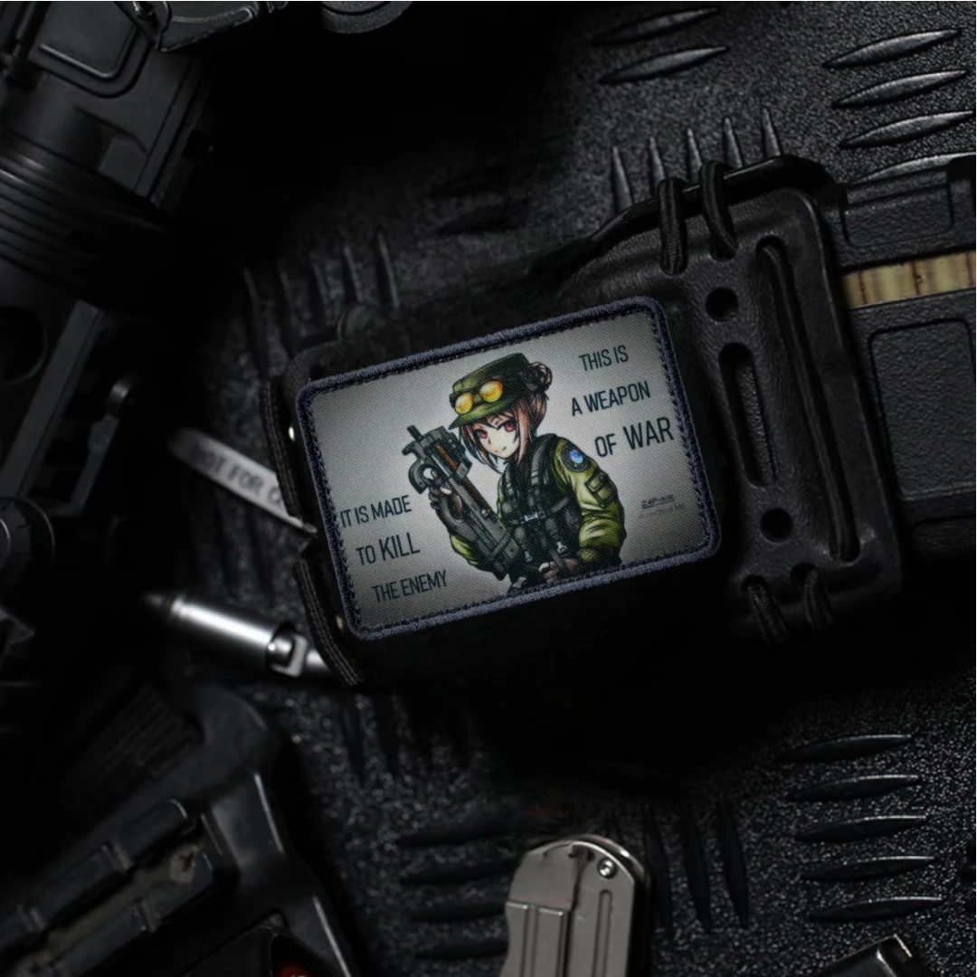 Girl Gun P90 parche táctico morale para ropa y mochila - imagen 2
