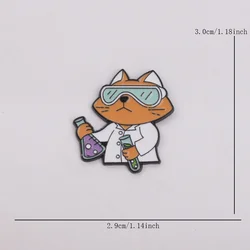 Broche táctico emblema de gato científico experimento