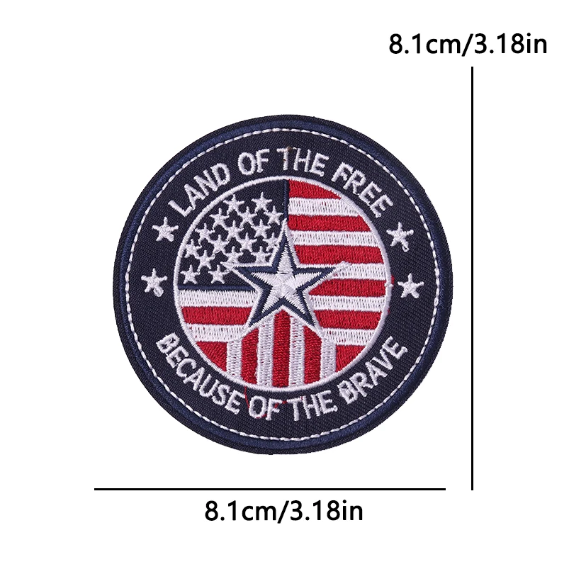 Parche táctico bandera americana con águila – Termoadhesivo para uniforme - imagen 3