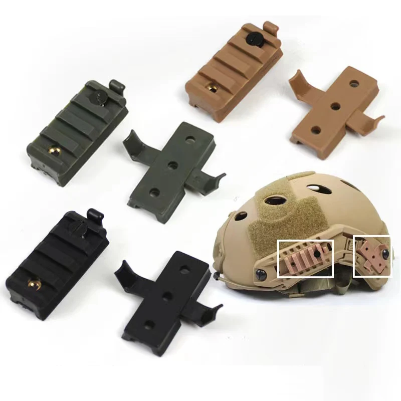 Clip montaje linterna rail Picatinny para casco táctico militar