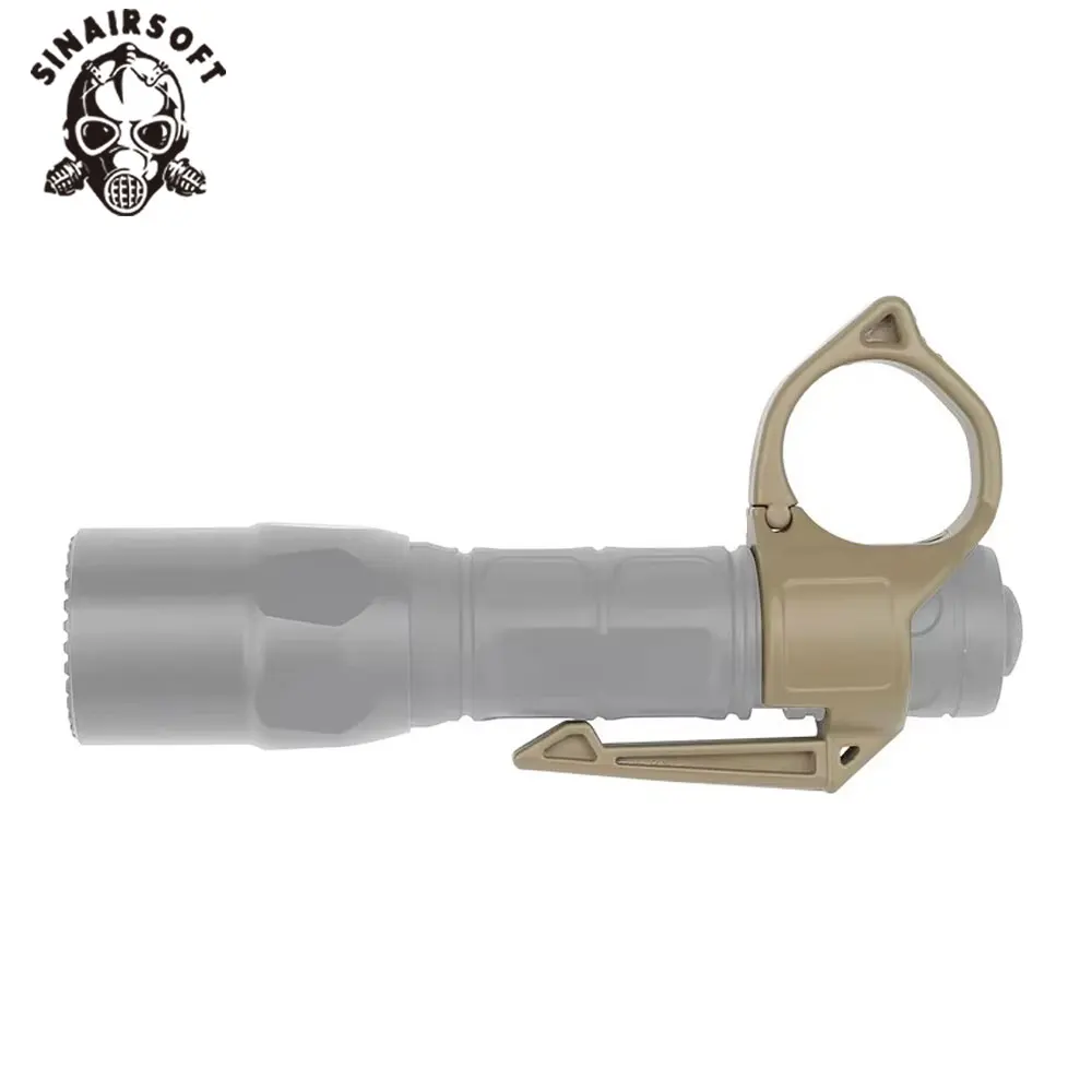 Anillo de dedo antideslizante para linterna táctica con clip - imagen 5