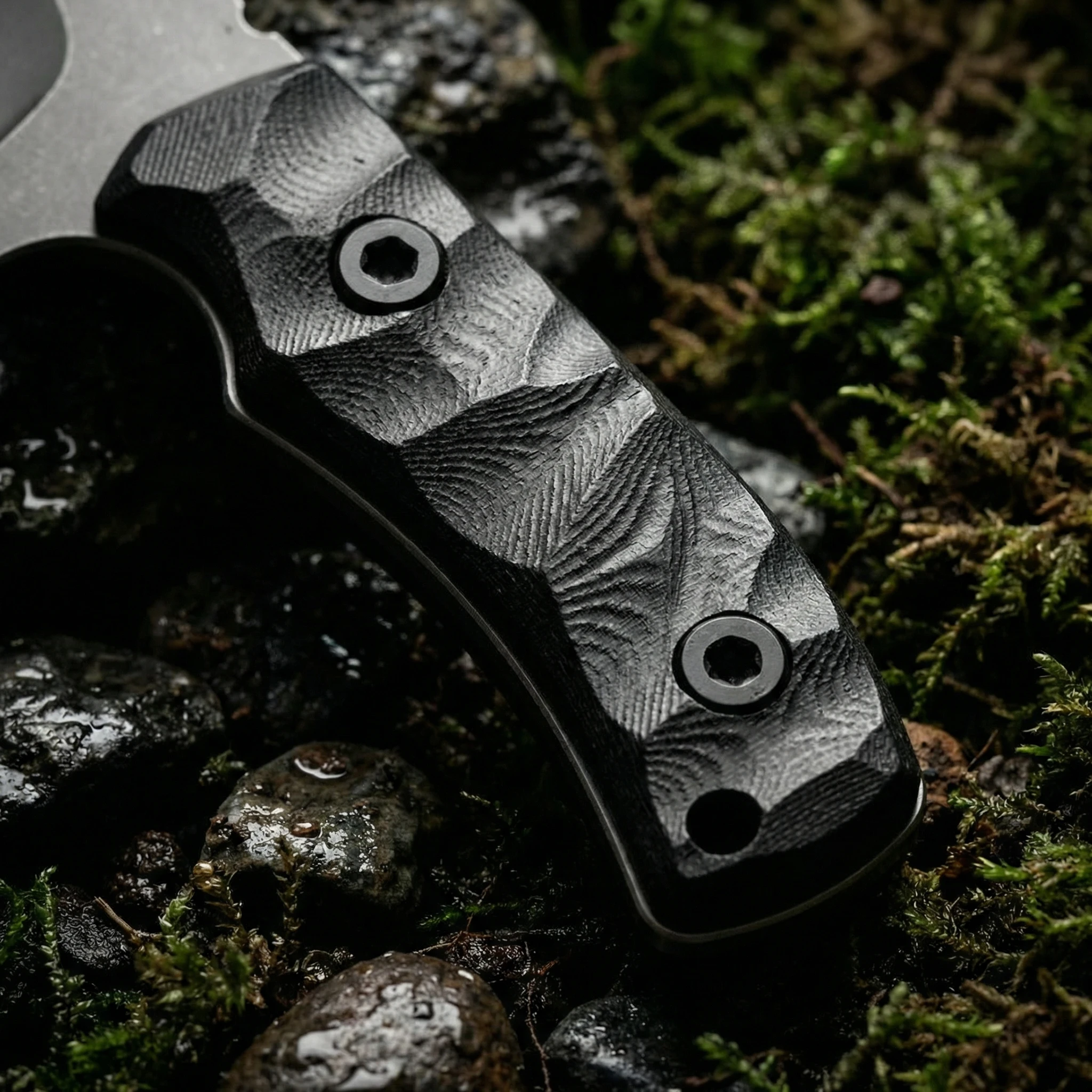 Cuchillo fijo táctico de acero alto rendimiento para camping con funda