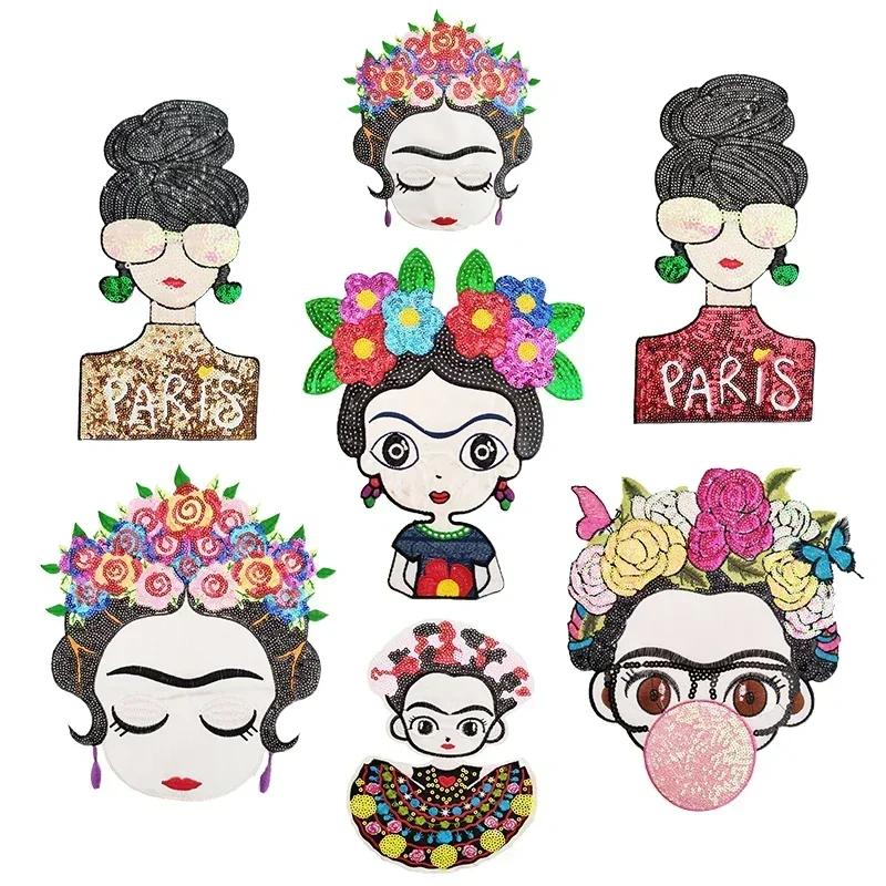 Parche bordado termoadhesivo flores mexicanas para ropa infantil - imagen 2