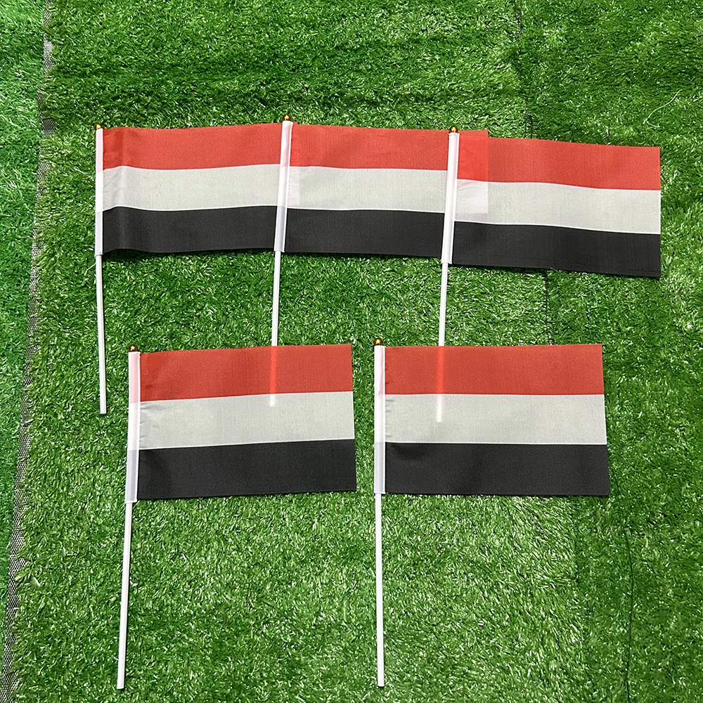 Bandera Yemen con asta plástica para agitar a mano - imagen 4