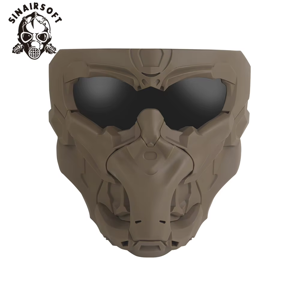 SINAIRSOFT máscara táctica airsoft con visor ajustable y correa - imagen 2