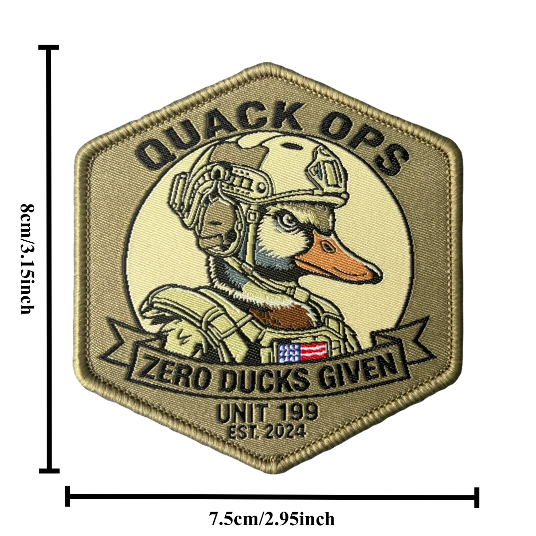 Parche táctico Quack Ops pato con velcro, insignia de moral - imagen 5