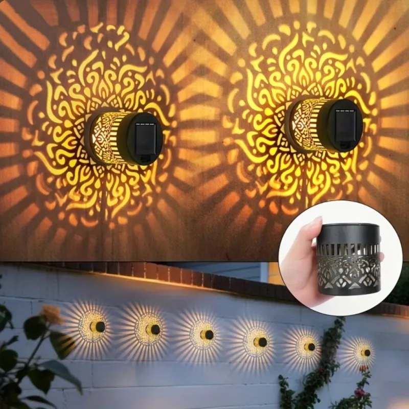 Lámpara solar exterior mandala multicolor impermeable para jardín - imagen 5