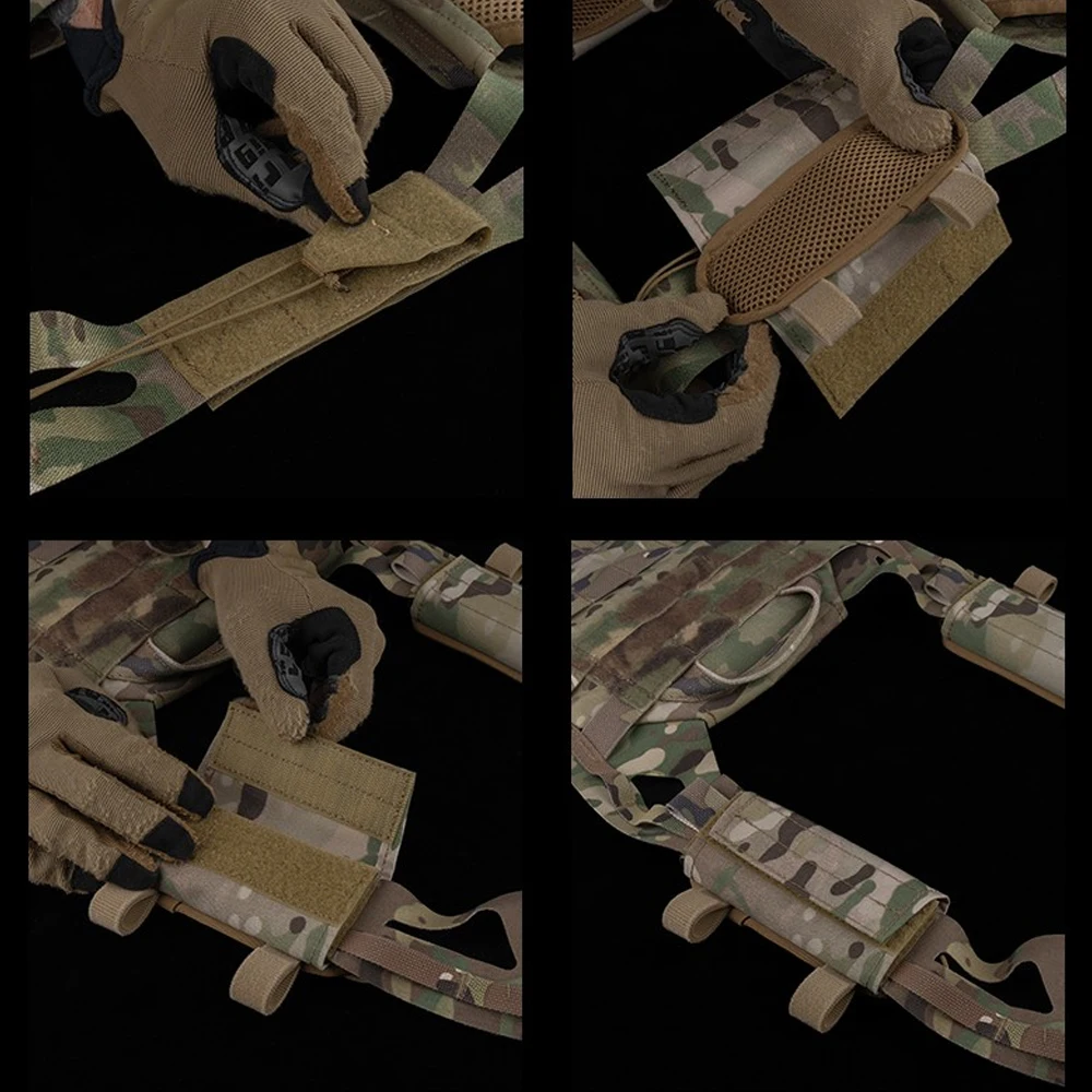 Almohadillas tácticas para tirantes JPC, malla transpirable 1000D - imagen 5