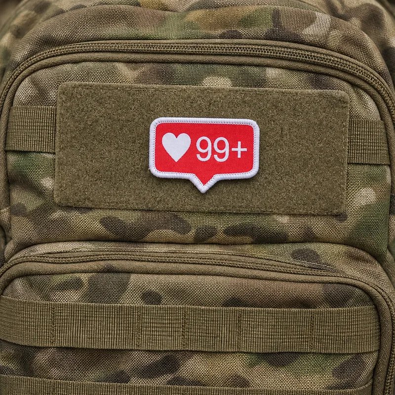 Parche bordado corazón – Insignia táctica para ropa y accesorios militares - imagen 4