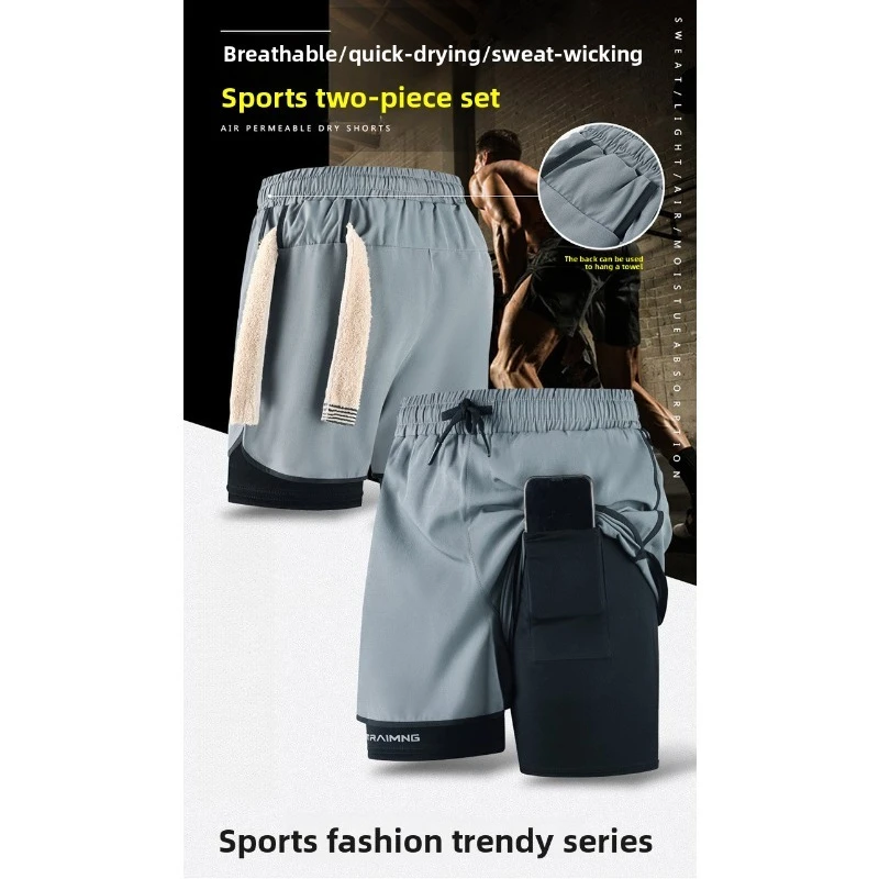 Pantalones cortos de secado rápido para correr transpirables