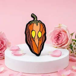 Pin esmaltado de calabaza fantasma de Halloween, estilo gótico