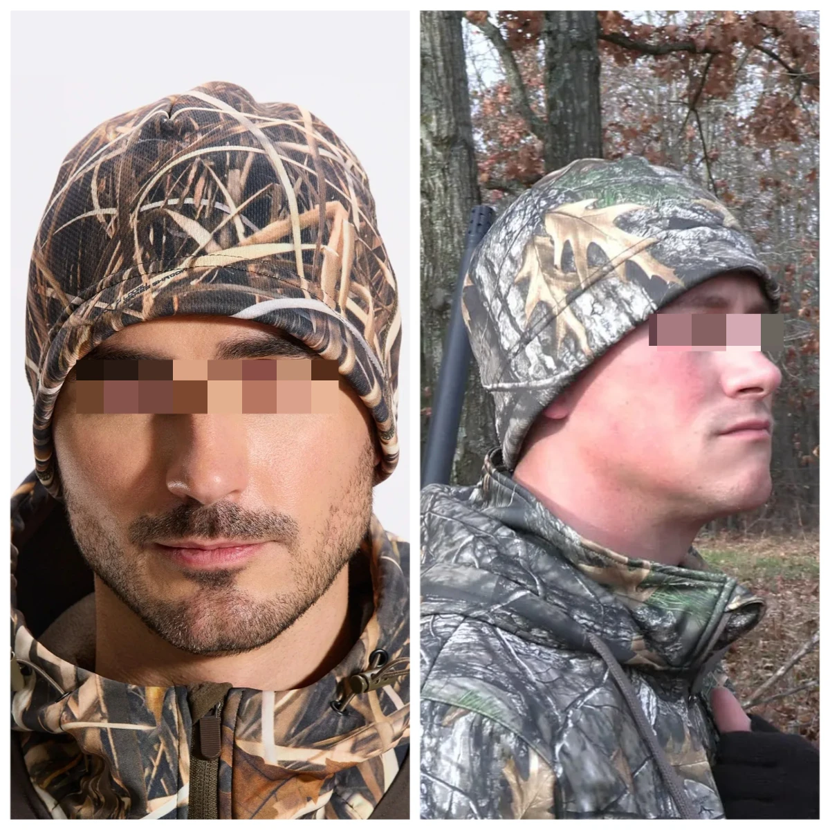 Gorro de caza camuflaje con árbol grande, térmico Polar a viento